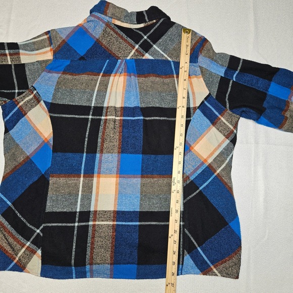 Woolrich Oxbow Bend Plaid Flannel Shirt Jacket Blue Multi XXL Womens 100% cotton - Picture 5 of 5